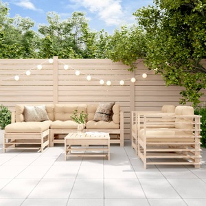 vidaXL, vidaXL 7-tlg. Garten-Lounge-Set Massivholz Kiefer, VidaXL - Garten lounge set kiefernholz, One Size, Braun