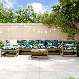 vidaXL, vidaXL 8-tlg. Garten-Lounge-Set Kiefernholz Imprägniert, vidaXL 8-tlg. Garten-Lounge-Set Kiefernholz Imprägniert
