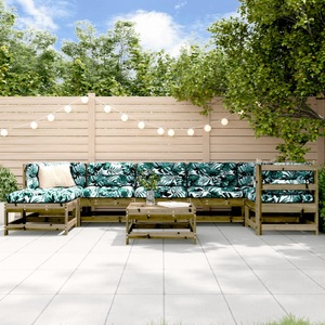 vidaXL, vidaXL 8-tlg. Garten-Lounge-Set Kiefernholz Imprägniert, vidaXL 8-tlg. Garten-Lounge-Set Kiefernholz Imprägniert
