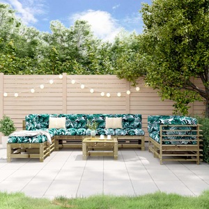 vidaXL, vidaXL 9-tlg. Garten-Lounge-Set Kiefernholz Imprägniert, VidaXL - Garten lounge set imprägniertes kiefernholz, One Size, Braun
