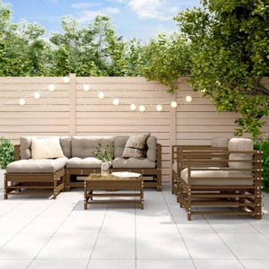 vidaXL, vidaXL 7-tlg. Garten-Lounge-Set Honigbraun Massivholz Kiefer, vidaXL 7-tlg. Garten-Lounge-Set Honigbraun Massivholz Kiefer