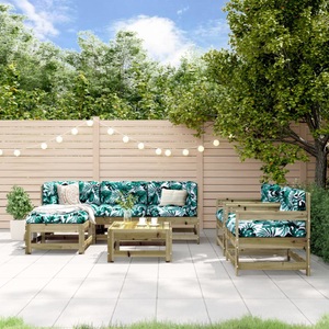 vidaXL, vidaXL 7-tlg. Garten-Lounge-Set Kiefernholz Imprägniert, vidaXL 7-tlg. Garten-Lounge-Set Kiefernholz Imprägniert