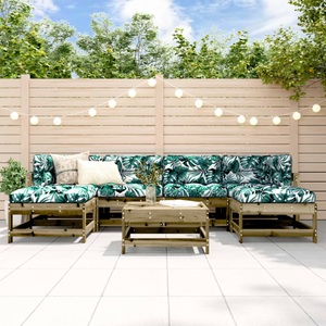 vidaXL, vidaXL 7-tlg. Garten-Lounge-Set Kiefernholz Imprägniert, vidaXL 7-tlg. Garten-Lounge-Set Kiefernholz Imprägniert