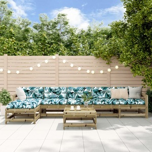vidaXL, vidaXL 7-tlg. Garten-Lounge-Set Kiefernholz Imprägniert, vidaXL 7-tlg. Garten-Lounge-Set Kiefernholz Imprägniert