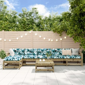 vidaXL, vidaXL 7-tlg. Garten-Lounge-Set Kiefernholz Imprägniert, vidaXL 7-tlg. Garten-Lounge-Set Kiefernholz Imprägniert