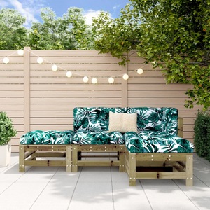 vidaXL, vidaXL 4-tlg. Garten-Lounge-Set Kiefernholz Imprägniert, vidaXL 4-tlg. Garten-Lounge-Set Kiefernholz Imprägniert