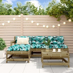 vidaXL, vidaXL 5-tlg. Garten-Lounge-Set Kiefernholz Imprägniert, vidaXL 5-tlg. Garten-Lounge-Set Kiefernholz Imprägniert