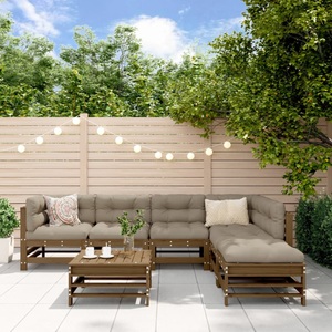 vidaXL, vidaXL 7-tlg. Garten-Lounge-Set Honigbraun Massivholz Kiefer, vidaXL 7-tlg. Garten-Lounge-Set Honigbraun Massivholz Kiefer