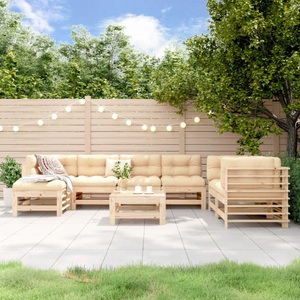 vidaXL, vidaXL 8-tlg. Garten-Lounge-Set Massivholz Kiefer, VidaXL - Garten lounge set kiefernholz, One Size, Braun