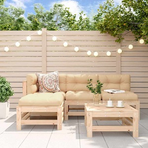 vidaXL, vidaXL 5-tlg. Garten-Lounge-Set Massivholz Kiefer, VidaXL - Garten lounge set kiefernholz, One Size, Braun