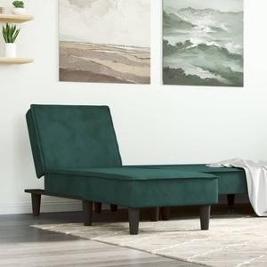 vidaXL, vidaXL Chaiselongue Dunkelgrün Samt, vidaXL Chaiselongue Dunkelgrün Samt