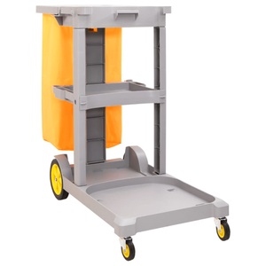 vidaXL, vidaXL Reinigungswagen mit 3 Böden und Beutel PP & Oxford-Gewebe, vidaXL Reinigungswagen mit 3 Böden und Beutel PP & Oxford-Gewebe