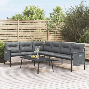 vidaXL, vidaXL 2-tlg. Garten-Lounge-Set Anthrazit Stahl, vidaXL 2-tlg. Garten-Lounge-Set Anthrazit Stahl