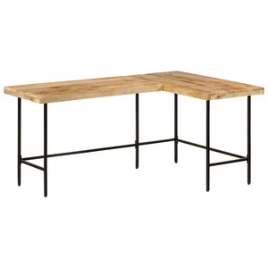 vidaXL, vidaXL Schreibtisch 165x110x77 cm Massivholz Mango und Eisen