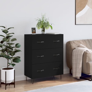 vidaXL, vidaXL Sideboard Schwarz 69,5x34x90 cm Holzwerkstoff