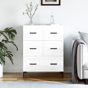 vidaXL, vidaXL Sideboard Hochglanz-Weiß 69,5x34x90 cm Holzwerkstoff