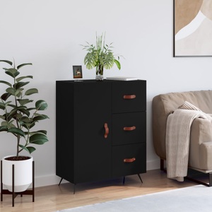 vidaXL, vidaXL Sideboard Schwarz 69,5x34x90 cm Holzwerkstoff