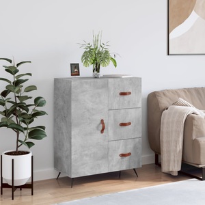 vidaXL, vidaXL Sideboard Betongrau 69,5x34x90 cm Holzwerkstoff