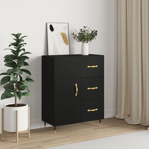 vidaXL, vidaXL Sideboard Schwarz 69,5x34x90 cm Holzwerkstoff