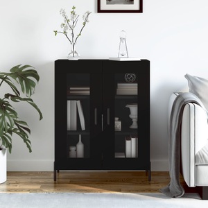 vidaXL, vidaXL Sideboard Schwarz 69,5x34x90 cm Holzwerkstoff