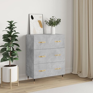 vidaXL, vidaXL Sideboard Betongrau 69,5x34x90 cm Holzwerkstoff