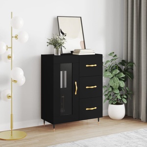 vidaXL, vidaXL Sideboard Schwarz 69,5x34x90 cm Holzwerkstoff