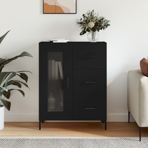 vidaXL, vidaXL Sideboard Schwarz 69,5x34x90 cm Holzwerkstoff