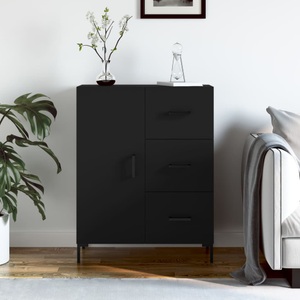 vidaXL, vidaXL Sideboard Schwarz 69,5x34x90 cm Holzwerkstoff