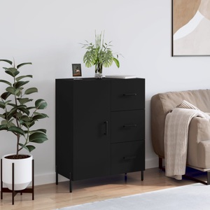 vidaXL, vidaXL Sideboard Schwarz 69,5x34x90 cm Holzwerkstoff