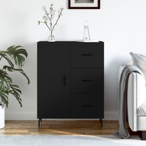 vidaXL, vidaXL Sideboard Schwarz 69,5x34x90 cm Holzwerkstoff