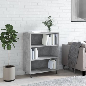 vidaXL, vidaXL Bücherregal Betongrau 69,5x32,5x90 cm Holzwerkstoff