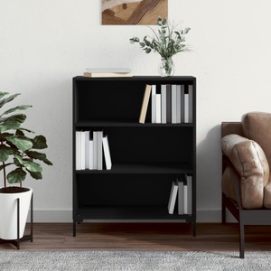 vidaXL, vidaXL Bücherregal Schwarz 69,5x32,5x90 cm Holzwerkstoff