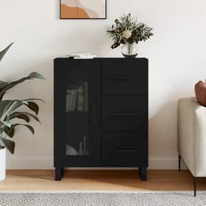 vidaXL, vidaXL Sideboard Schwarz 69,5x34x90 cm Holzwerkstoff