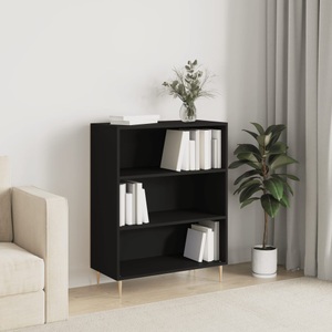 vidaXL, vidaXL Bücherregal Schwarz 69,5x32,5x90 cm Holzwerkstoff
