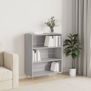 vidaXL, vidaXL Bücherregal Grau Sonoma 69,5x32,5x90 cm Holzwerkstoff