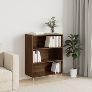 vidaXL, vidaXL Bücherregal Braun Eichen-Optik 69,5x32,5x90 cm Holzwerkstoff, 