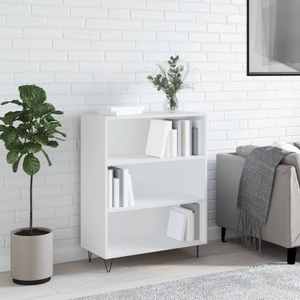 vidaXL, vidaXL Bücherregal Weiß 69,5x32,5x90 cm Holzwerkstoff