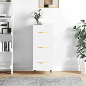 vidaXL, vidaXL Sideboard Weiß 34,5x34x90 cm Holzwerkstoff