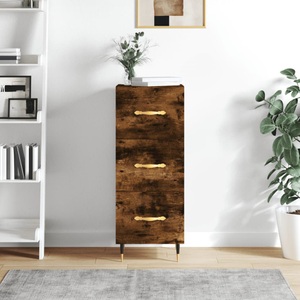 vidaXL, vidaXL Sideboard Räuchereiche 34,5x34x90 cm Holzwerkstoff