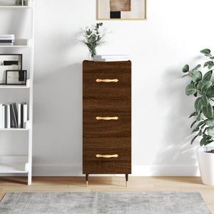 vidaXL, vidaXL Sideboard Braun Eichen-Optik 34,5x34x90 cm Holzwerkstoff