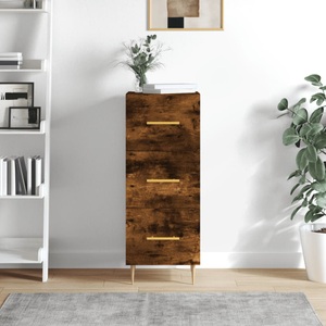vidaXL, vidaXL Sideboard Räuchereiche 34,5x34x90 cm Holzwerkstoff