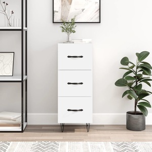 vidaXL, vidaXL Sideboard Weiß 34,5x34x90 cm Holzwerkstoff