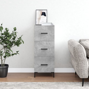 vidaXL, vidaXL Sideboard Betongrau 34,5x34x90 cm Holzwerkstoff