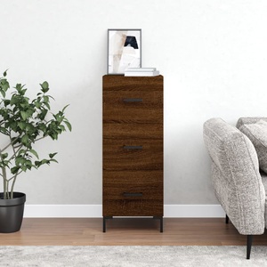 vidaXL, vidaXL Sideboard Braun Eichen-Optik 34,5x34x90 cm Holzwerkstoff