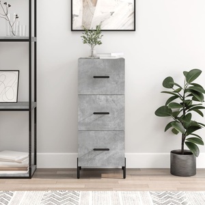 vidaXL, vidaXL Sideboard Betongrau 34,5x34x90 cm Holzwerkstoff