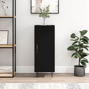 vidaXL, vidaXL Sideboard Schwarz 34,5x34x90 cm Holzwerkstoff