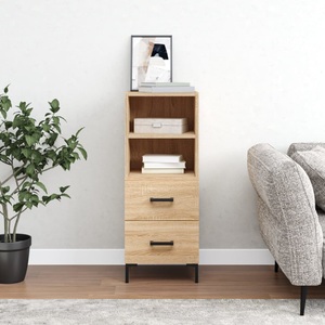 vidaXL, vidaXL Sideboard Sonoma-Eiche 34,5x34x90 cm Holzwerkstoff