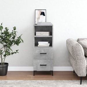 vidaXL, vidaXL Sideboard Betongrau 34,5x34x90 cm Holzwerkstoff