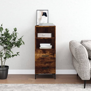 vidaXL, vidaXL Sideboard Räuchereiche 34,5x34x90 cm Holzwerkstoff