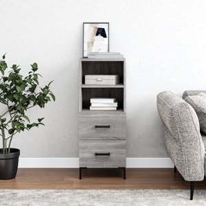 vidaXL, vidaXL Sideboard Grau Sonoma 34,5x34x90 cm Holzwerkstoff
